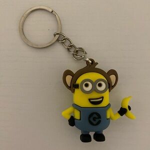 Despicable Me Minion in a Monkey KeyChain with Banana NEW